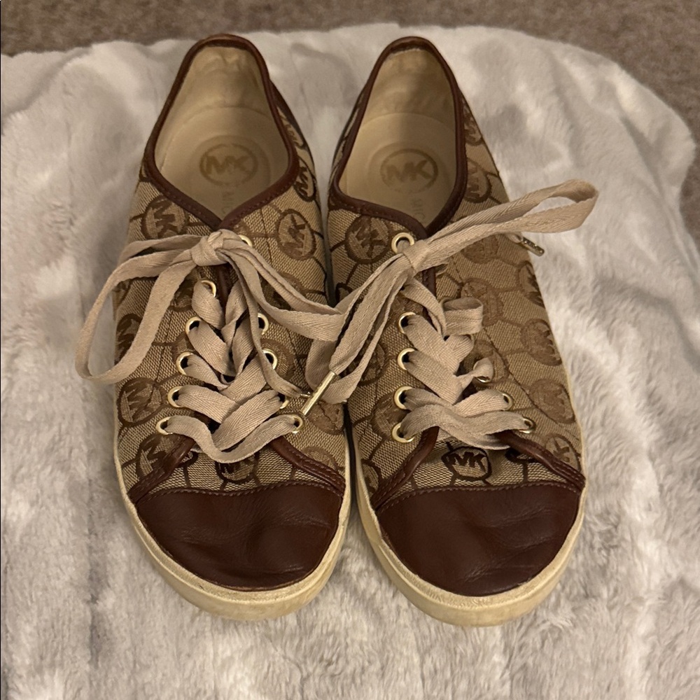 Michael Kors Brown and Tan Sneakers